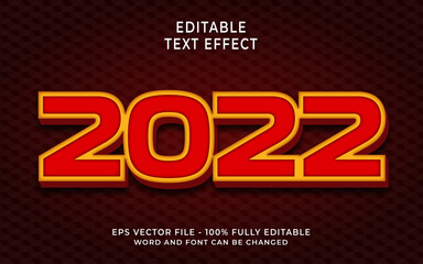 2022 new year editable text effect