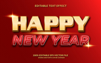 Happy new year editable text effect