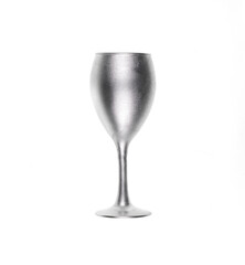 cocktail silver wine glass isolated on white background