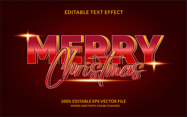 Merry christmas editable text effect