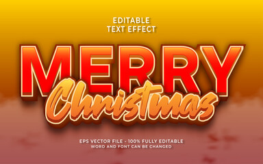 Merry christmas editable text effect