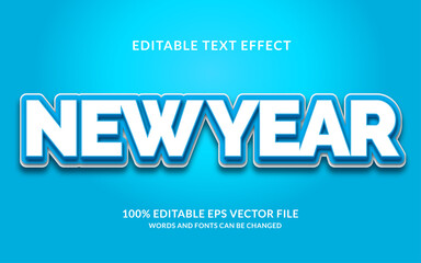 Fototapeta premium Happy new year editable text effect