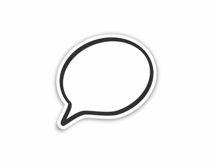 Speech bubble on blue background 3d rendering