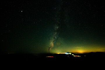 四国カルストの天の川