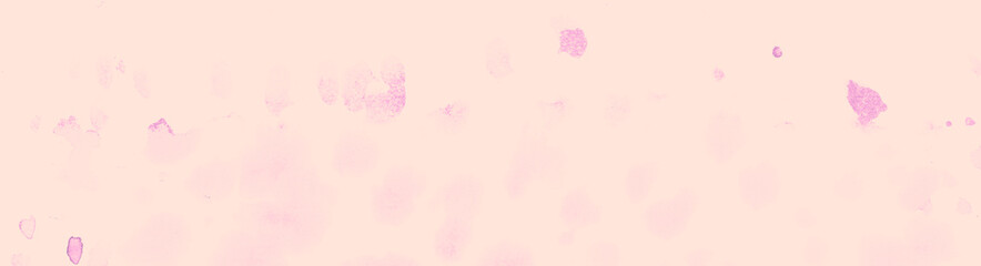Fototapeta na wymiar Pink pastel watercolor painting spot texture panoramic banner abstract background.
