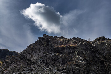 clouds over the mountains