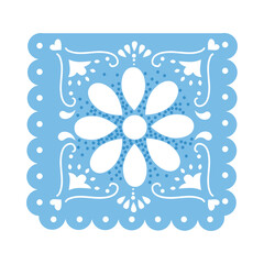 blue floral garland