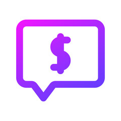 Dollar chat icon