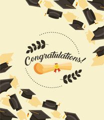 Fototapeta na wymiar congrats graduates invitation