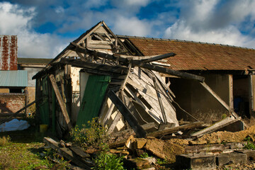 Derelict farm building in UK
