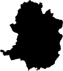 Simple vector black administrative map of the German regional capital city of Bielefeld, Germany