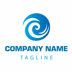 ocean wave logo vector design