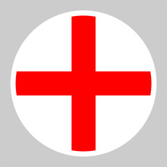 Flag of England vector illustration. Round Flat Icons.