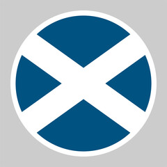 Obraz premium Flag of Scotland vector illustration. Round Flat Icons..