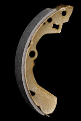 New brake pads, isolated on black background