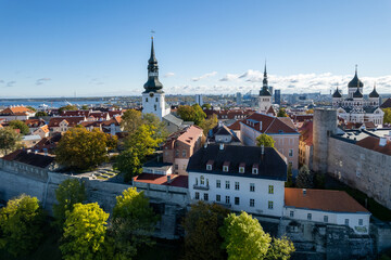 Obraz premium Aerial view of city Tallinn Estonia