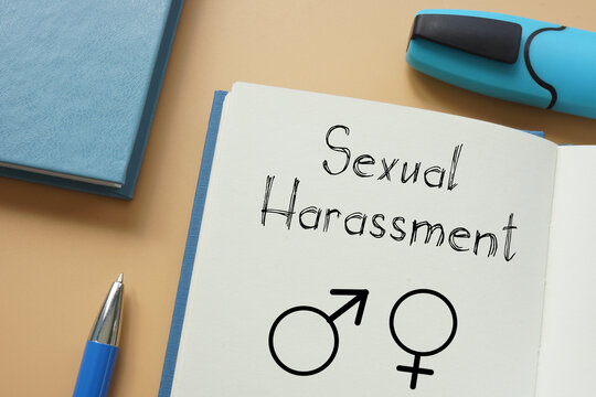 Sexual Harassment is shown on the conceptual photo using the text