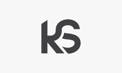 KS logo letter isolated on white background.