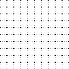 Square seamless background pattern from geometric shapes are different sizes and opacity. The pattern is evenly filled with small black pumpkin symbols. Vector illustration on white background