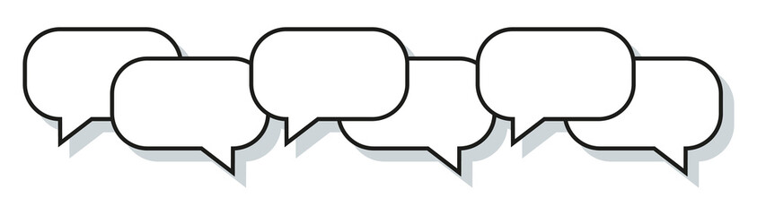 Speech Bubble Communication Illustration Concept. Vector Illustration Design of Speech Bubbles on White Background