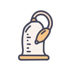 vacuum pump toy color vector doodle simple icon