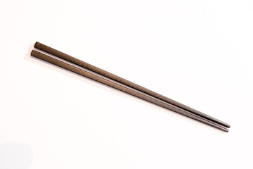 Chopstick  chinese sushi isolated black white japanese chop food stick. Japan wooden bamboo stick.