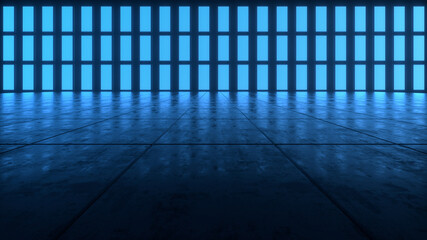 3D rendering neon background