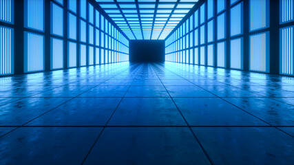 3D rendering neon background