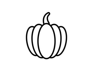 Pumpkin icon line element. Vector illustration of pumpkin icon line isolated on clean background for your web mobile app logo design.