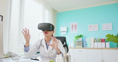 doctor wearing VR headsets - Powered by Adobe