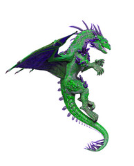 dragon is floating side view