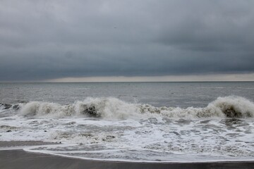 storm on the beach
