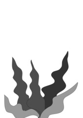 black leaf isolated on white background