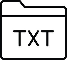 txt folder Isolated Vector icon which can easily modify or edit

