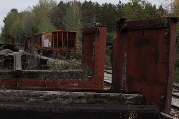 Fototapeta na wymiar rusty train cart