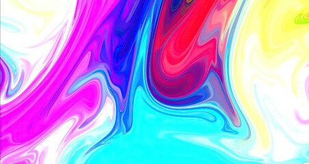 Fototapeta premium Colorful paint mix with gradient vivid colors