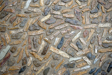 Old style cobblestone pavement as background.