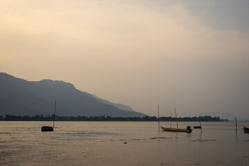 Sunset View Mekong River 