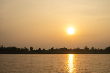 Sunset View Mekong River 