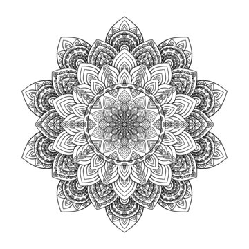 Doodle mandala, Ethnic floral paisley, Ornamental luxury mandala pattern