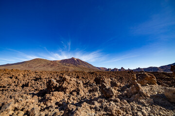 volcanic landscape in island