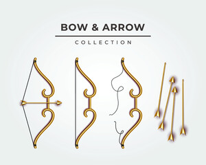 Illustration of Elegant Happy Dussehra celebration with bow and arrow