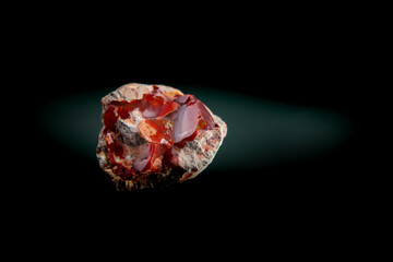 Fire Opal with lighted dark background