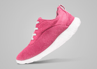 one modern pink sneaker isolated