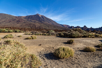 Pico del Teide Tenerife landscape with sky
