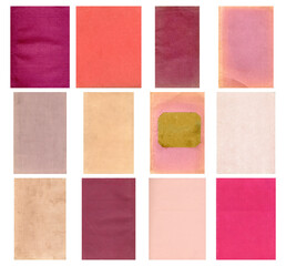 Fototapeta premium Paper and textile textures set. Blank retro pages and old book covers. Rough faded canvas surface. Perfect for background and vintage style design. Empty place for text.
