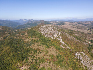 Fototapeta na wymiar Dragovski kamak Peak at Greben Mountain, Bulgaria