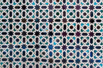 Moorish ceramics with geometric pattern