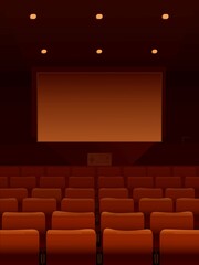 Obraz premium Vector image of cinema seats. Armchairs in the cinema. Retro cinema.