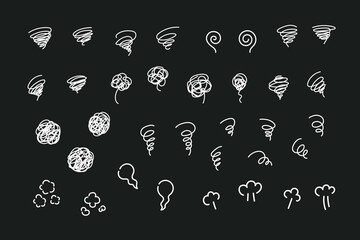 もやもや素材バリエーション 手描きイラスト Stock Vector Adobe Stock